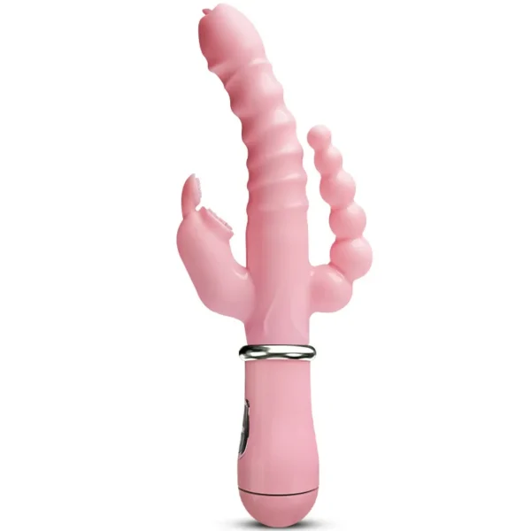 Vibromasseur 3-en-1 LicklIp Rabbit avec Gode, Double Tige et Fonction de Léchage de Langue – Image 7