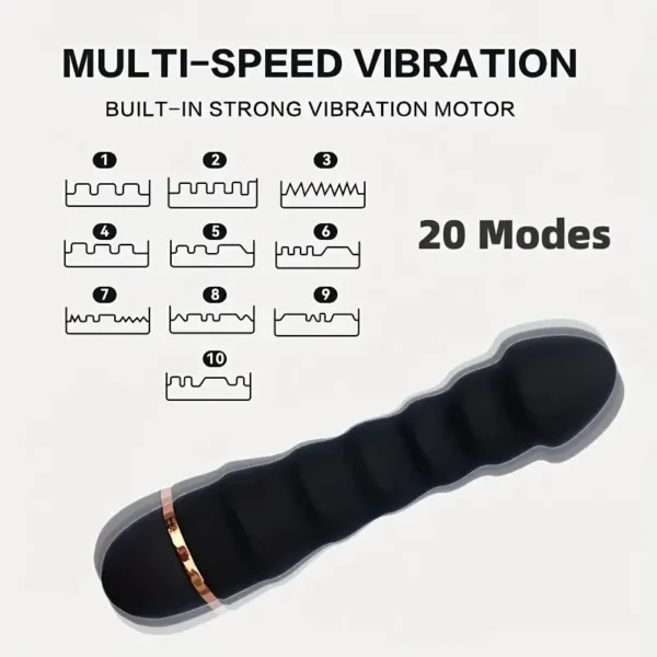 Vibromasseur Réaliste Point G avec 20 Fréquences de Vibration – Image 4